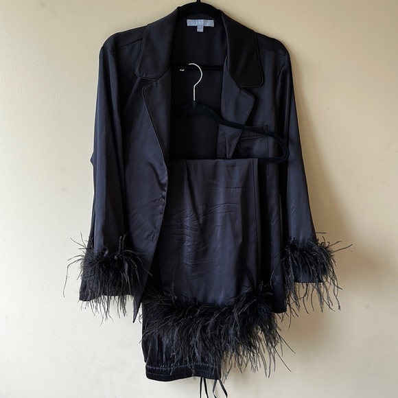 Antonio Melani feather pajama set large SO CUTE - Picture 1 of 5